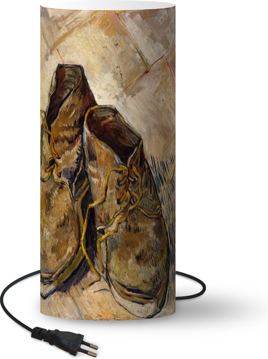 Lamp - Nachtlampje - Tafellamp slaapkamer - Schoenen - Vincent van Gogh - 70 cm hoog - Ø29.6 cm - Inclusief LED lamp