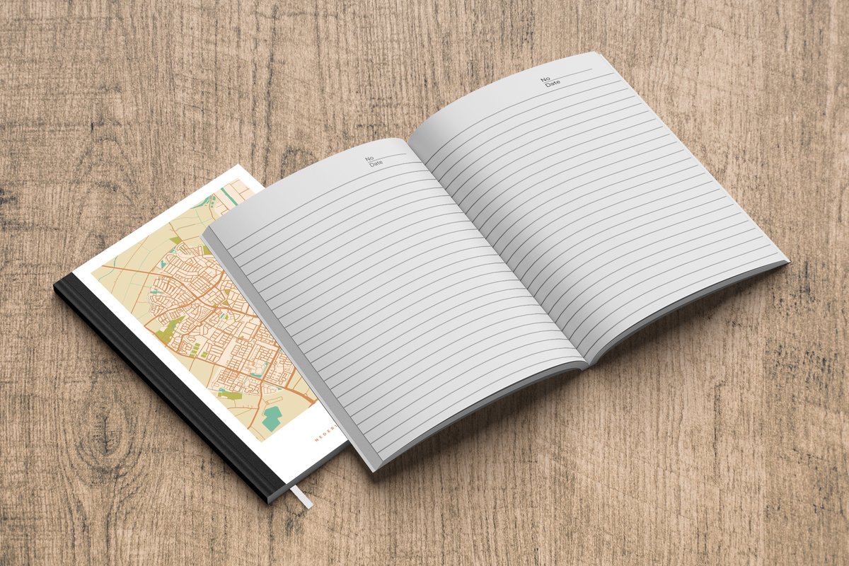 Cahier - Cahier d'écriture - Plan de la ville - Oss - Vintage - Cahier -  Format A5 