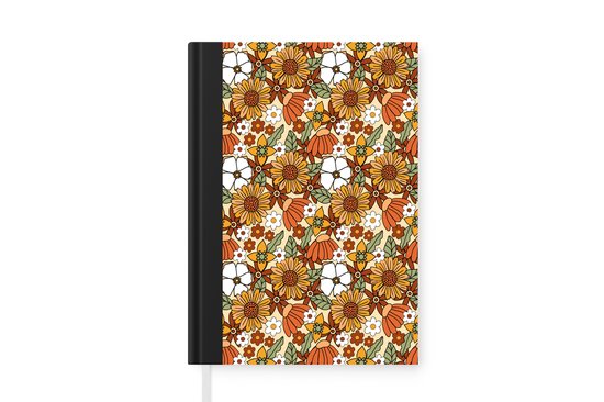 Carnet - Carnet d'écriture - Fleurs - Vintage - Motifs - Carnet - Format A5 - Bloc-notes