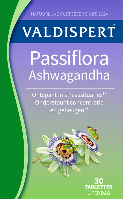 Valdispert Passiflora Ashwagandha - Supplement - 30 tabletten