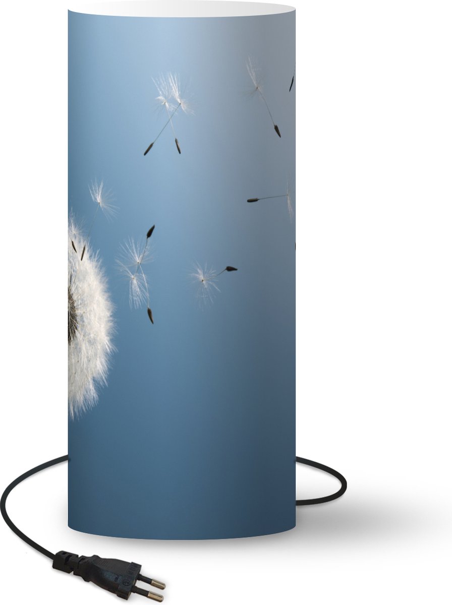 Lamp - Nachtlampje - Tafellamp slaapkamer - Paardebloemzaden die wegblazen - 33 cm hoog - Ø14.3 cm - Inclusief LED lamp