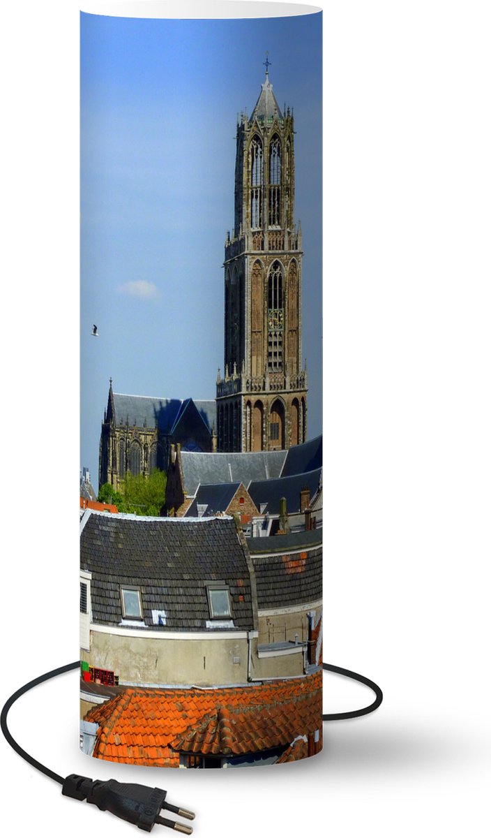 Lamp - Nachtlampje - Tafellamp slaapkamer - Stad - Utrecht - Domtoren - 60 cm hoog - Ø19.1 cm - Inclusief LED lamp