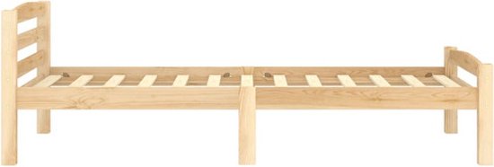 vidaXL Cadre de lit Bois de pin massif 90x200 cm - Cadre de lit - Cadre de lit - Cadre de lit - Cadres de lit