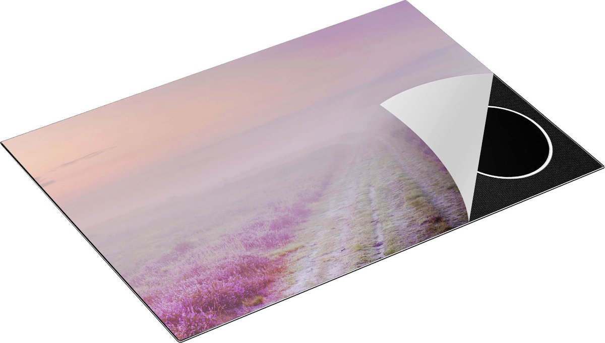 Chefcare Inductie Beschermer Pad in de Weide tijdens de Mist - 77x51 cm - Afdekplaat Inductie - Kookplaat Beschermer - Inductie Mat