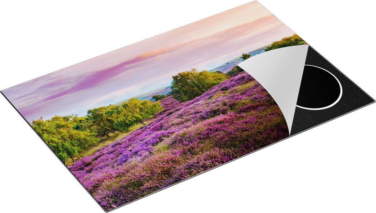 Chefcare Inductie Beschermer Paarse Weide - 81x52 cm - Afdekplaat Inductie - Kookplaat Beschermer - Inductie Mat