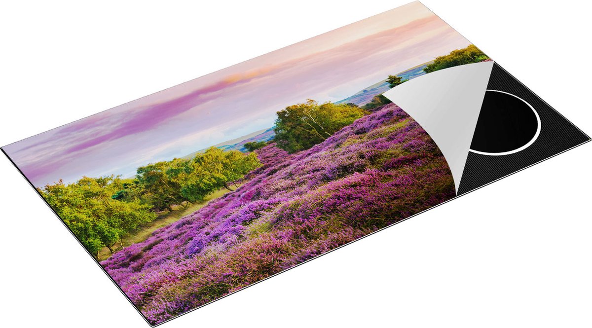 Chefcare Inductie Beschermer Paarse Weide - 91,2x52 cm - Afdekplaat Inductie - Kookplaat Beschermer - Inductie Mat