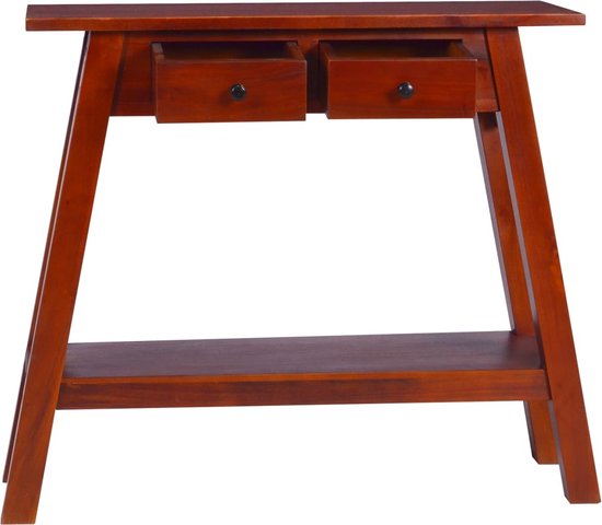 Table console Medina 90x30x75 cm acajou massif marron classique