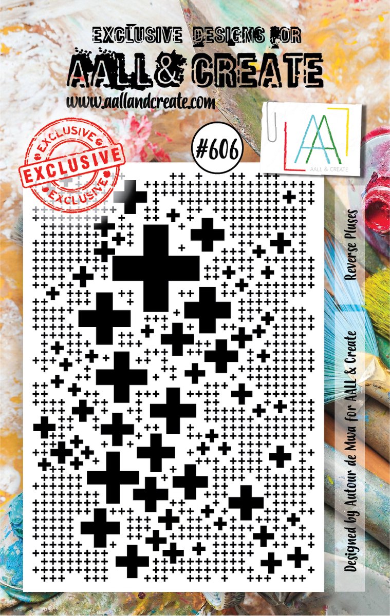 AALL & Create Stamp Reverse Pluses AALL-TP-606 7,3x10,25cm