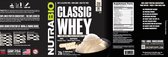 NutraBio Classic Whey Protein - Vanille crémeuse - 900 grammes