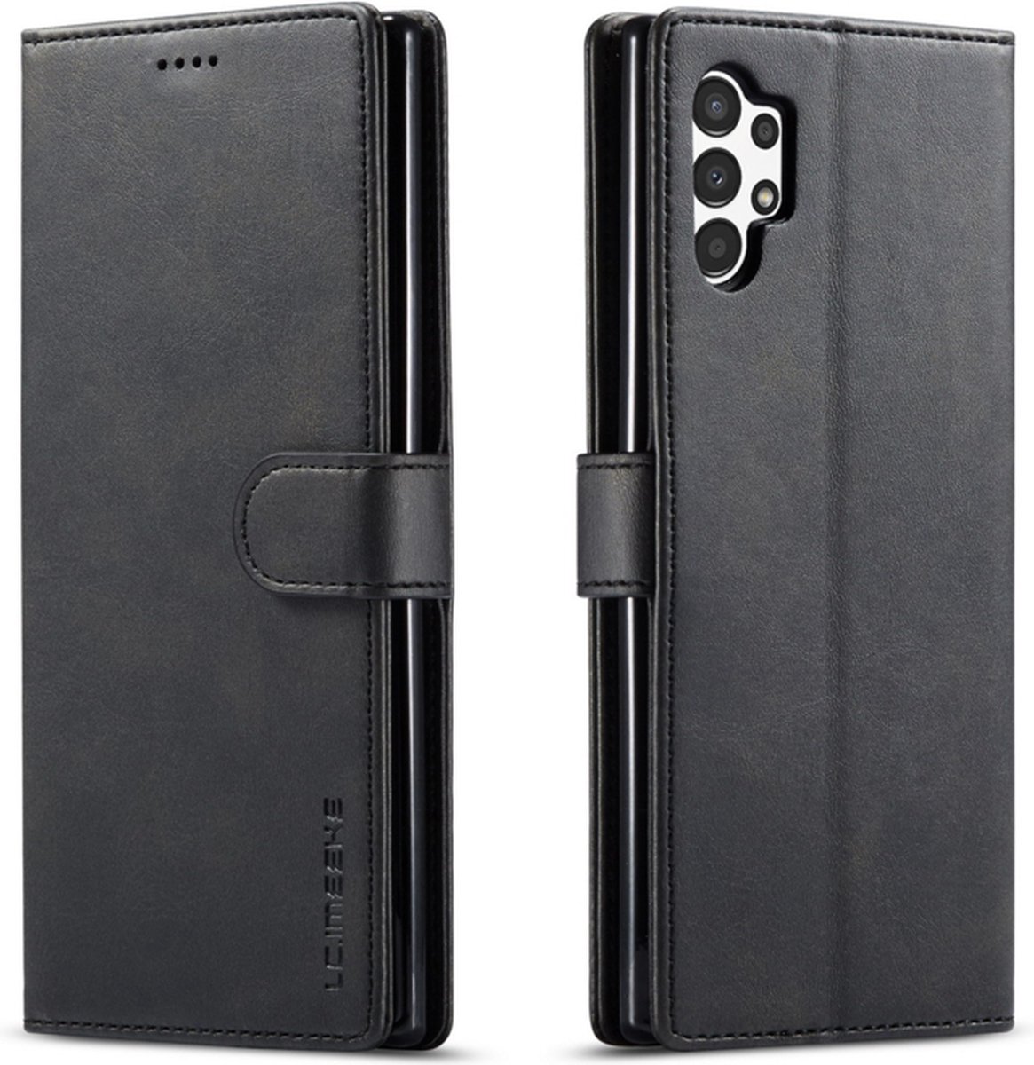Luxe BookCover Hoes Etui geschikt voor Samsung Galaxy A13 - 4G Zwart