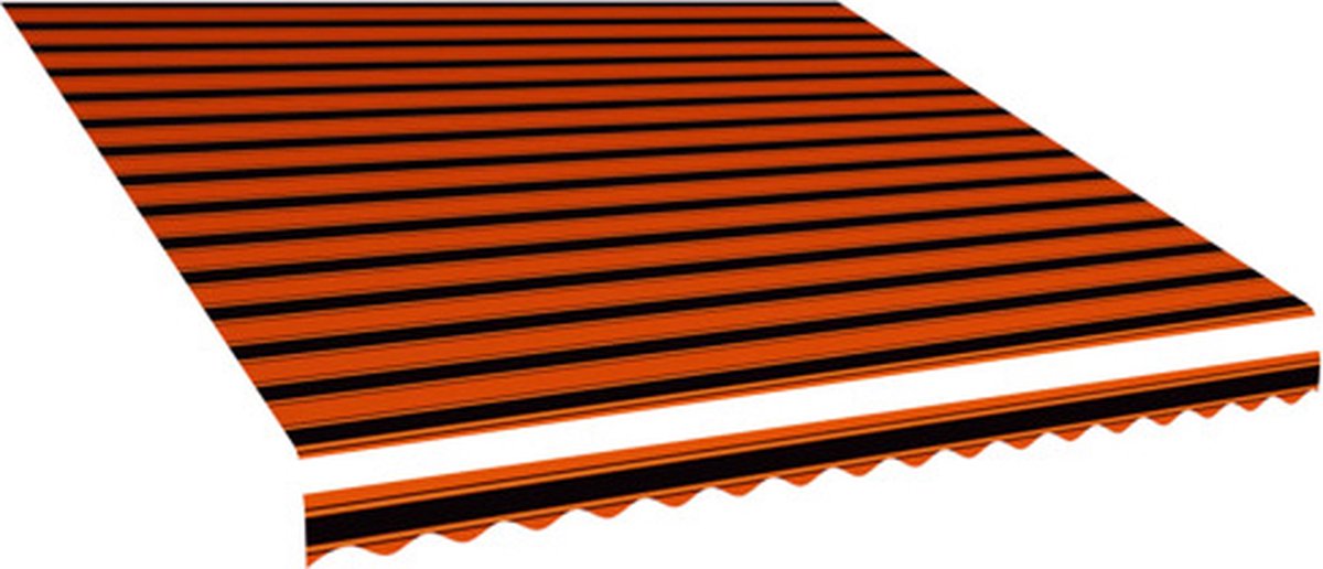 Bol.com vidaXL - Luifeldoek - 4,5x3 - m - canvas - oranje - en - bruin aanbieding