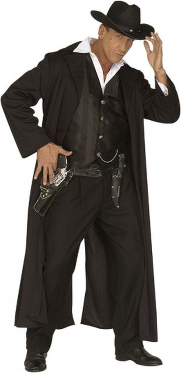 Funny Fashion Luxe cowboy verkleedkleding - polyester - heren kostuum - jas en gilet 54