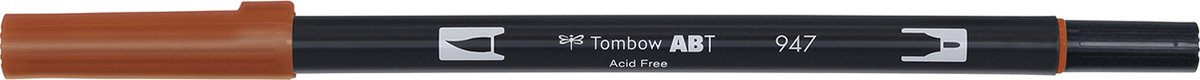Tombow Brush pen - ABT 947 - Dual Brushpen - Burnt Sienna - Bruin — afbeelding 4