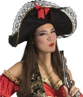 Chapeau de carnaval/habillage de pirate pour dames avec nœud