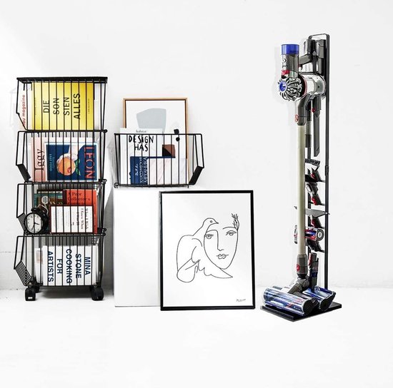 SensaHome - Support d'aspirateur en métal stable pour Dyson & Dyson Handheld avec espace pour accessoires et Accessoires de vêtements pour bébé d'aspirateur sans fil - Dyson