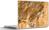 Laptop sticker - 10.1 inch - Kristallen - Geel - Graniet - Wit - 25x18cm - Laptopstickers - Laptop skin - Cover