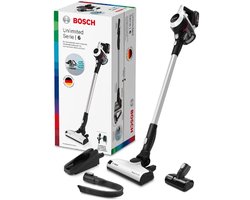 Bosch Serie 6 BKS611MTB steelstofzuiger & elektrische bezem Batterij/Accu Droog Zakloos Zwart, Wit