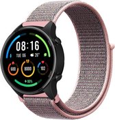 Strap-it Smartwatch bandje nylon - geschikt voor Xiaomi Mi Watch / Xiaomi Watch S1 / Watch S1 Pro / Watch 2 Pro - Active - roze