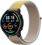 Strap-it Smartwatch bandje nylon - geschikt voor Xiaomi Mi Watch / Xiaomi Watch S1 / Watch S1 Pro / Watch 2 Pro - Active - camel