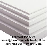 Isolatiemateriaal - EPS isolatieplaten EPS60SE Piepschuim Tempex  50x50x5 cm pak 4 platen - isolatie materiaal