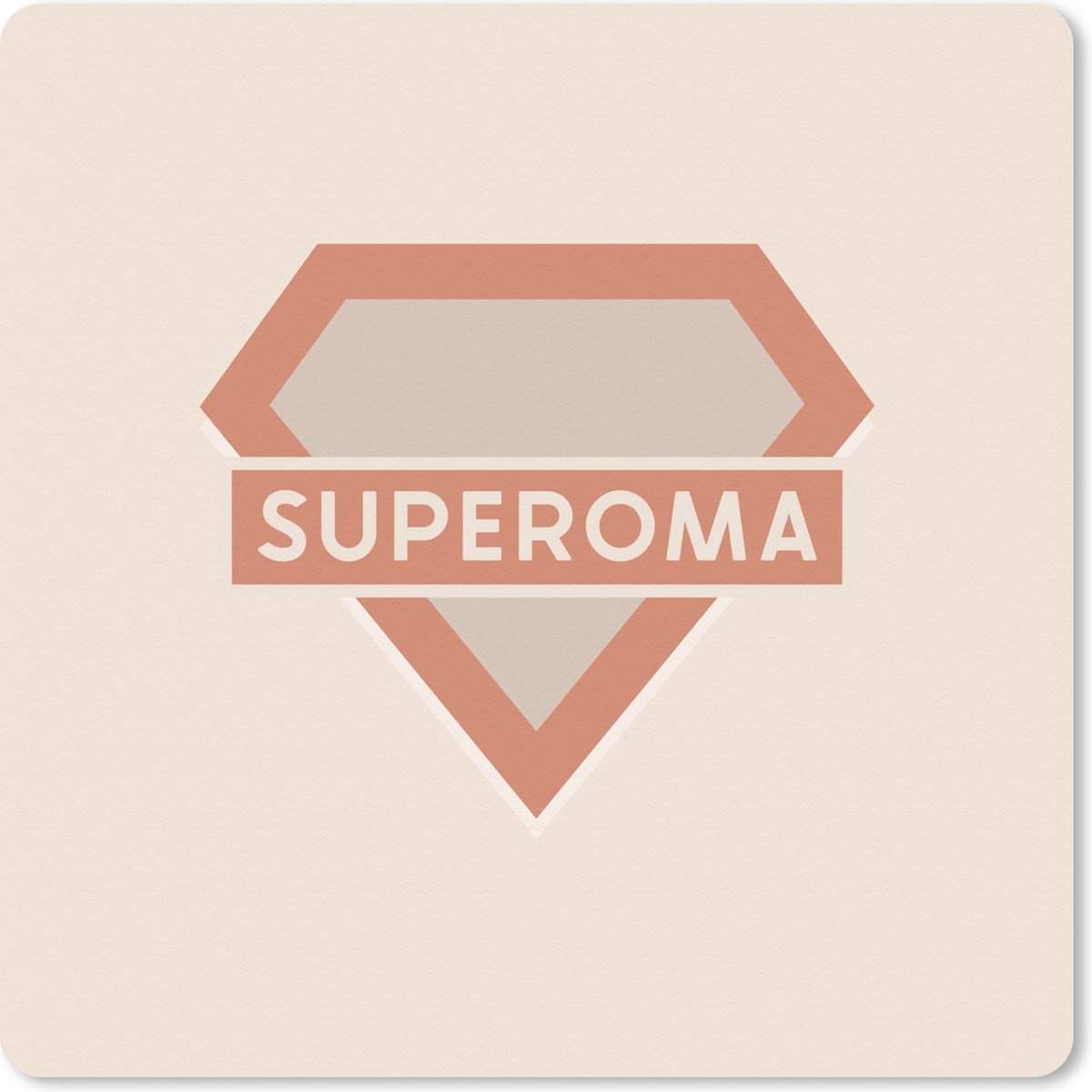 Muismat XXL - Bureau onderlegger - Bureau mat - Superoma - Oma - Spreuken - Quotes - 50x50 cm - XXL muismat