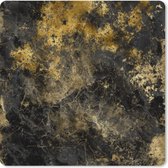 Tapis de souris XXL - Sous-main - Tapis de bureau - Goud - Or - Zwart - 80x80 cm - Tapis de souris XXL