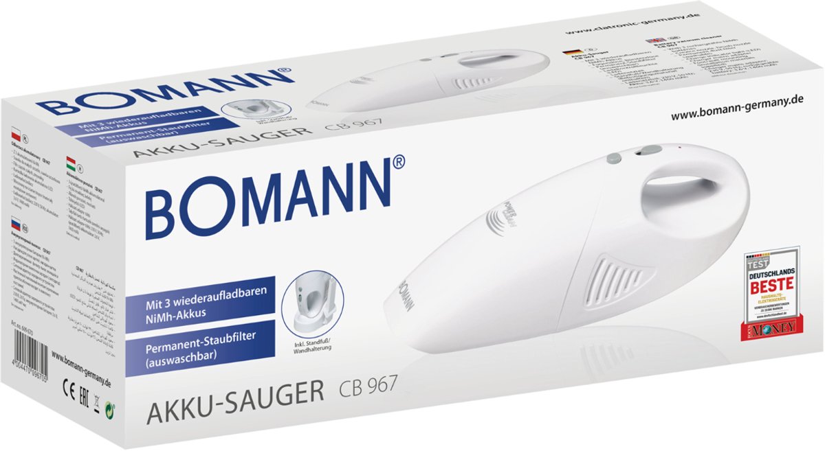 Bomann CB 967 - Oplaadbare kruimelzuiger - afbeelding 2