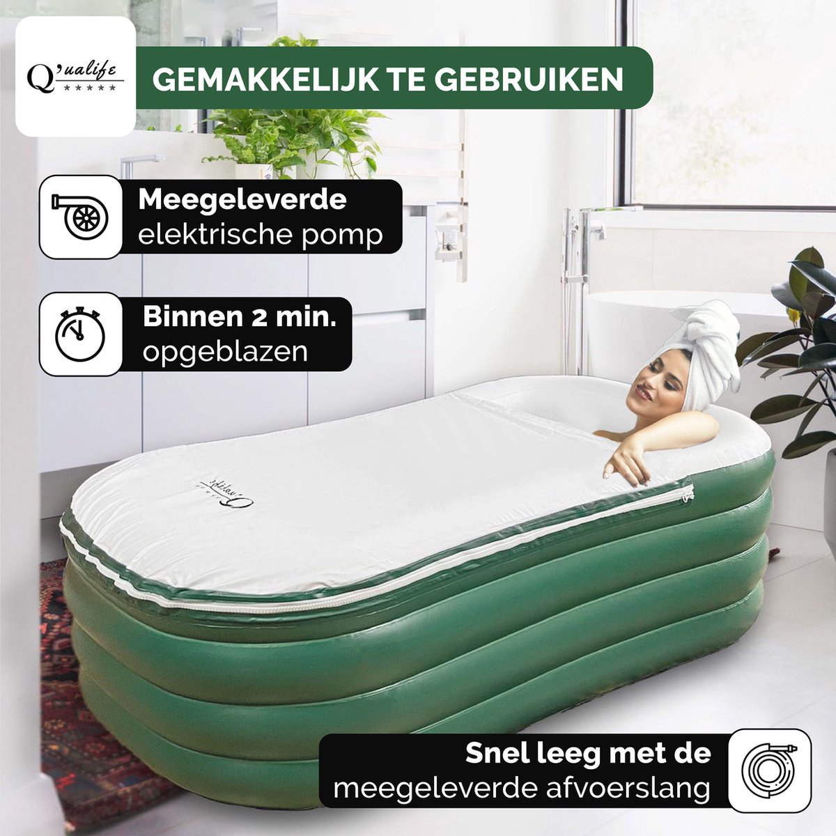 Met dit opblaasbare zitbad van heb je het altijd warm in de Met dit opblaasbare zitbad van heb je het altijd warm in de