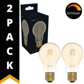 DecoDim LED Filament Lamp Goud E27 - Dimbaar - Extra warm wit - Peertje - 3 lampen