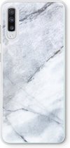 Hoesje geschikt voor Samsung Galaxy A70 hoesje - Witte marmer - Soft Cover Telefoonhoesje - Bescherming aan alle Kanten en Schermrand
