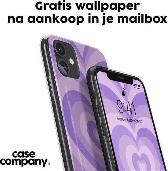 Case Company® - Coque Samsung Galaxy S20 FE / S20 FE 5G avec Cordon - Coeur Violet - Protection de Téléphone avec Cordon Zwart - Tous les côtés et sur la protection des bords de l'écran