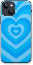 Case Company® - Hoesje geschikt voor iPhone 13 mini hoesje - Hart Blauw - Soft Cover Telefoonhoesje - Bescherming aan alle Kanten en Schermrand