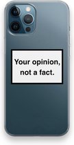 Case Company® - Hoesje geschikt voor iPhone 12 Pro hoesje - Your opinion - Soft Cover Telefoonhoesje - Bescherming aan alle Kanten en Schermrand