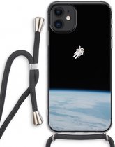 Case Company® - Hoesje met koord geschikt voor iPhone 11 hoesje met Koord - Alone in Space - Telefoonhoesje met Zwart Koord - Extra Bescherming aan alle Kanten en Over de Schermrand