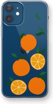 Case Company® - Hoesje geschikt voor iPhone 12 mini hoesje - Will you be my clementine - Soft Cover Telefoonhoesje - Bescherming aan alle Kanten en Schermrand