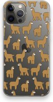Case Company® - Hoesje geschikt voor iPhone 12 Pro Max hoesje - Alpacas - Soft Cover Telefoonhoesje - Bescherming aan alle Kanten en Schermrand