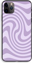 Case Company® - Hoesje geschikt voor iPhone 11 Pro Max hoesje - Swirl Paars - Biologisch Afbreekbaar Telefoonhoesje - Bescherming alle Kanten en Schermrand