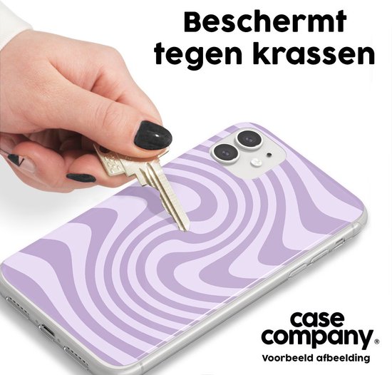 Case Company® - Coque pour iPhone XS - Swirl Purple - Coque souple pour téléphone - Protection sur tous les côtés et bord d'écran