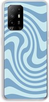 Case Company® - Hoesje geschikt voor Oppo A94 5G hoesje - Swirl Blauw - Soft Cover Telefoonhoesje - Bescherming aan alle Kanten en Schermrand