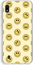 Case Company® - Hoesje geschikt voor Samsung Galaxy A10 hoesje - Smiley N°2 - Soft Cover Telefoonhoesje - Bescherming aan alle Kanten en Schermrand