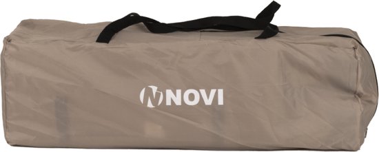 Novi Baby Nora Luxe Campingbed - Beige/Zwart - reisbed - Inclusief transporttas - Inclusief verschoonblad -Inclusief bodemverhoger