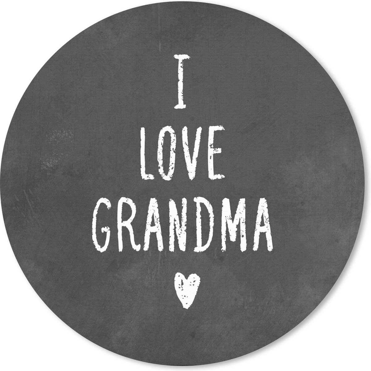 Muismat rond 30x30 cm - Mousepad Spreuken - Oma - I love Grandma - Quotes - Ronde muismatten