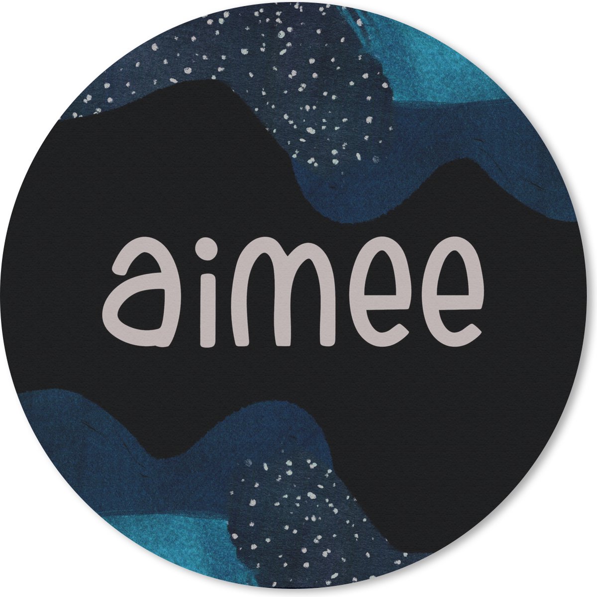 Muismat rond 40x40 cm - Mousepad Aimee - Pastel - Meisje - Ronde muismatten