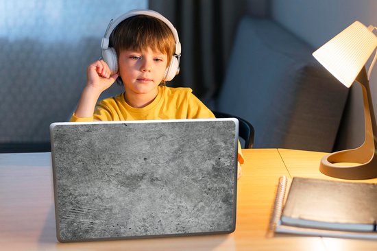 Sticker pour ordinateur portable - 10,1 pouces - Vintage - Motif béton - Pierres - 25x18cm - Autocollants pour ordinateur portable - Skin ordinateur portable - Housse