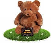Ours en peluche d'anniversaire Boris 54 cm avec carte d'anniversaire gratuite