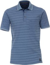 Casa Moda - Polo Blauw Strepen - Regular-fit - Heren Poloshirt Maat XL