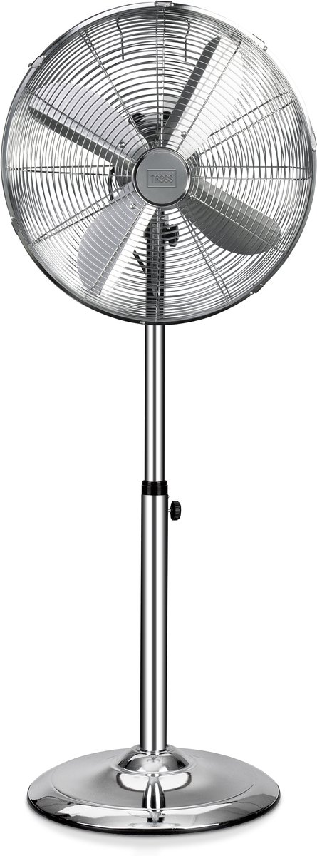 Trebs 99385 - Retro Statiefventilator met 3 snelheden - 40 cm - Chroom