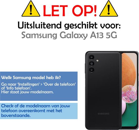 Coque Samsung A13 5G avec 2x Protecteurs d'écran - Samsung Galaxy A13 5G - Coque Samsung A13 5G en Siliconen avec 2x Protecteurs d'écran - Jaune