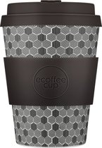 Ecoffee Cup Fermi's Paradox PLA - Koffiebeker to Go 350 ml - Donkerbruin Siliconen