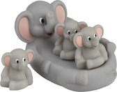 Badspeelset olifanten 4 delig - Badspeelgoed Olifant - Speelgoed voor kinderen en baby's